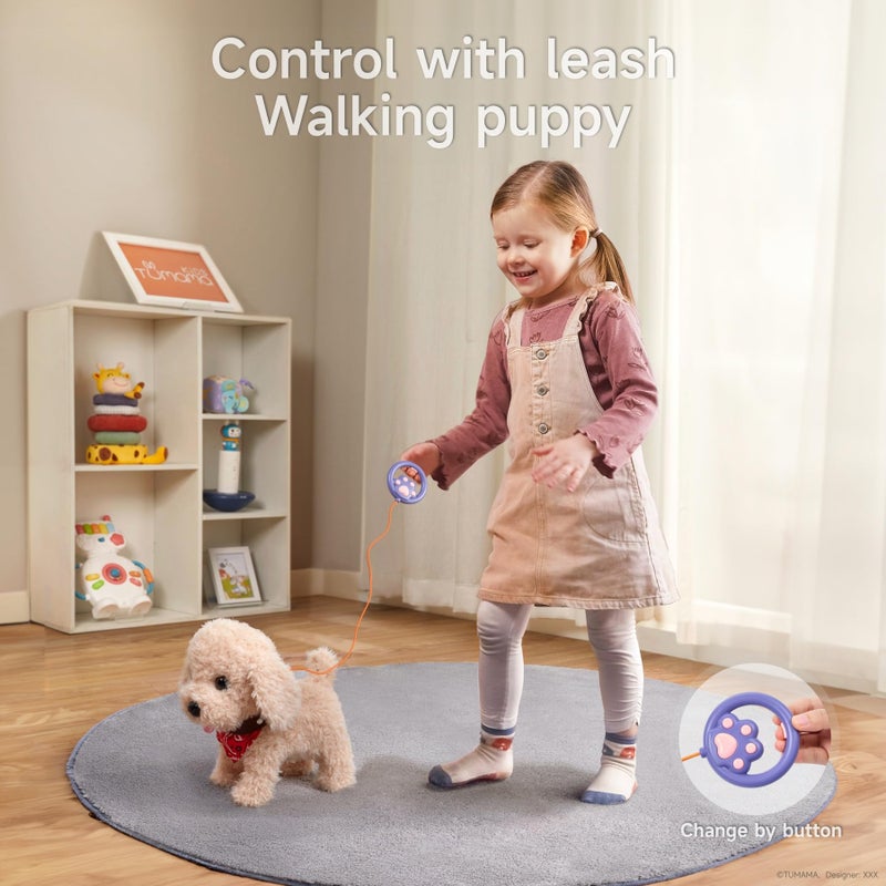 TUMAMA Remote Control Electronic Plush Puppy Dog Toy  Fun Interactive Toys Walks Barks Shake Tail Dress Up Realistic Stuffed Animal Dog  Gift for Girls Boys Age 3-6 Year Old - Image 3